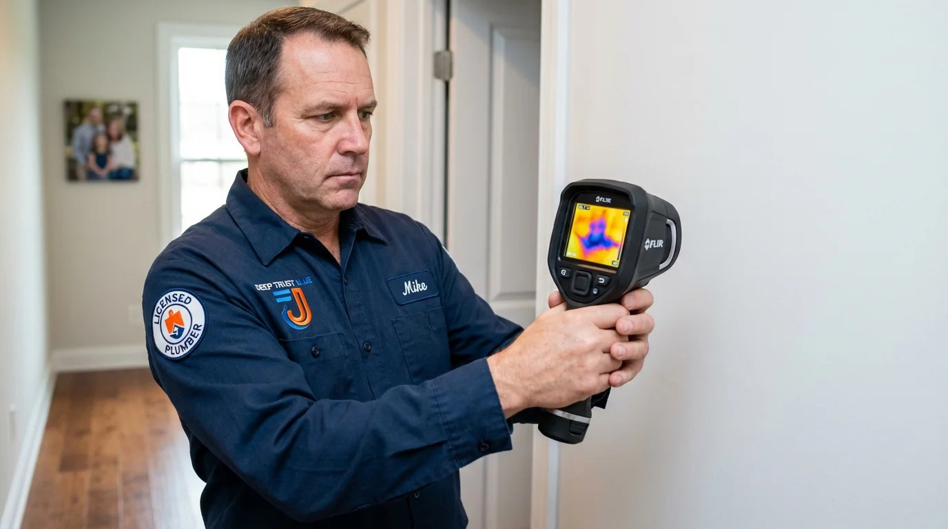 Thermal imaging leak detection by Johns Plumbing LLC in Bourg
